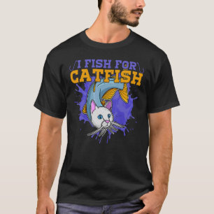Wels Wels Katzenwels Angeln Humor 5 T-Shirt