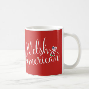 Welsh American Entwined Hearts Tasse