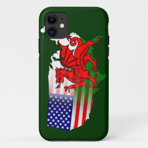 Welsh American Flags Map iPhone 5 Fall title_seo2