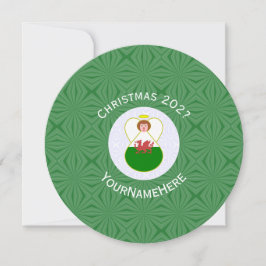 Welsh Angel Christmas Flag Personalisiert Einladung