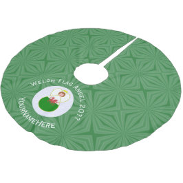 Welsh Angel Christmas Flag Personalisiert Polyester Weihnachtsbaumdecke
