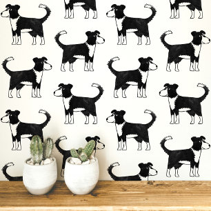 Welsh Border Collie Dog Pattern Tapete