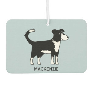 Welsh Border Collie Dog Personalisierter Name Autolufterfrischer
