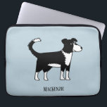Welsh Border Collie Sheepdog Personalisiert Laptopschutzhülle<br><div class="desc">Ein bezaubernder Schwarz-Weiß-Welsh Border Collie Schafhund. Diese wunderschönen und intelligenten Arbeitshunde sind ideal für Tierfreunde,  Hirten und Bauern. Und auch jemand anderes! Originelle Kunst von Nic Squirrell. Ändern oder entfernen Sie den Namen,  der angepasst werden soll.</div>