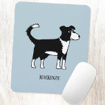 Welsh Border Collie Sheepdog Personalisiert Mousepad<br><div class="desc">Ein bezaubernder Schwarz-Weiß-Welsh Border Collie Schafhund. Diese wunderschönen und intelligenten Arbeitshunde sind ideal für Tierfreunde,  Hirten und Bauern. Und auch jemand anderes! Originelle Kunst von Nic Squirrell. Ändern oder entfernen Sie den Namen,  der angepasst werden soll.</div>