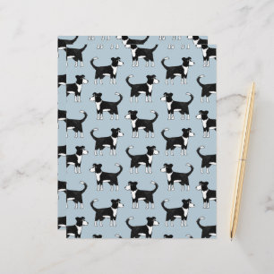 Welsh Border Collie Sheepdog Scrapbook Papier