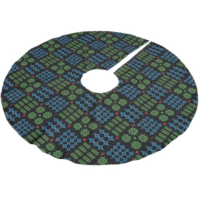 Welsh Carthen Blanket Tapestdesign Polyester Weihnachtsbaumdecke (Schrägansicht)