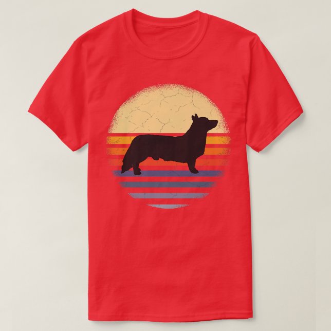 Welsh Corgi Dog Retro1579 T-Shirt (Design vorne)