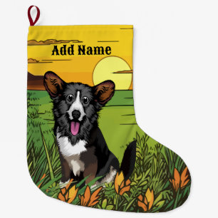 Welsh Corgi Großer Weihnachtsstrumpf