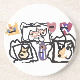 Welsh Corgi hearts  Getränkeuntersetzer