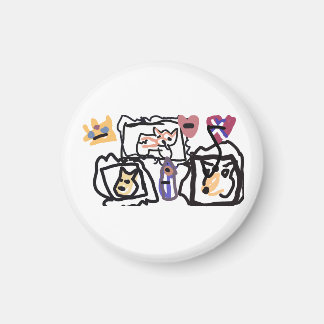 Welsh Corgi hearts  Magnet