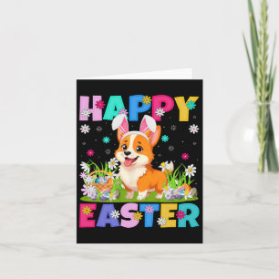 Welsh Corgi Hund Happy Ostereier Hunt Sonniges Ohr Karte