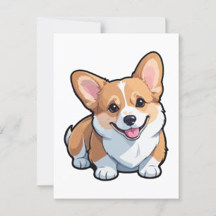 Welsh Corgi Hund Postkarte