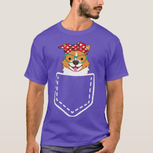 Welsh Corgi in Pocket Niedlich Corgi Mama Geschenk T-Shirt