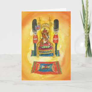 Welsh Corgi King - Happy Birthday Card Karte