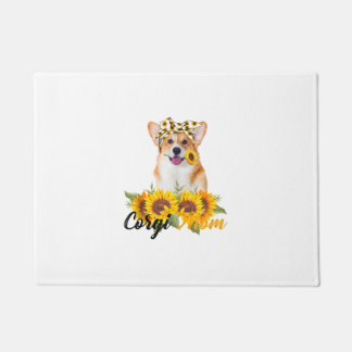 Welsh Corgi Mama Sonnenblume Sommer Dog Mama Mama  Fußmatte