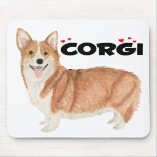 Welsh-Corgi-Pembroke-Wasserfarbe-Hundeliebhaber Mousepad