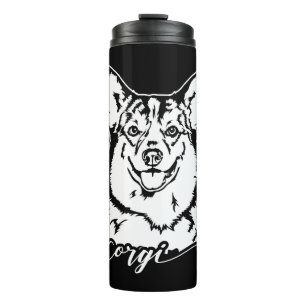 Welsh Corgi Portrait-Hundemutter Thermosbecher