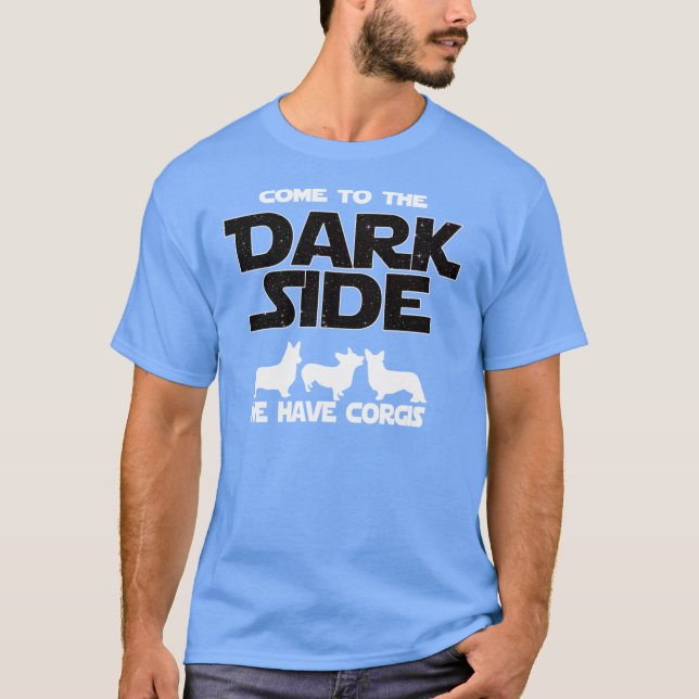 Welsh Corgi shirt Comeohe Dark Side Corgi Owner fa (Vorderseite)