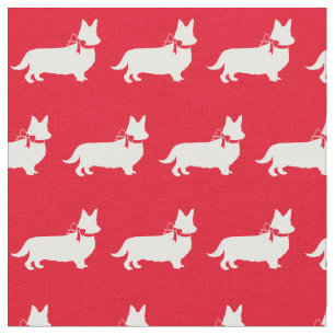 Welsh Corgi Silhouette Pet Pembroke Red Stoff