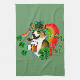 Welsh Corgi St Patricks Day Küchentuch