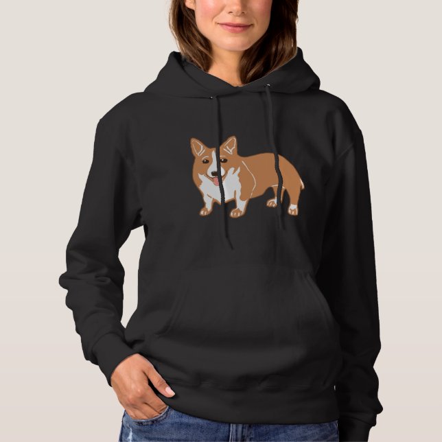 Welsh Corgi Sweat - shirt à capuche féminine (Devant)