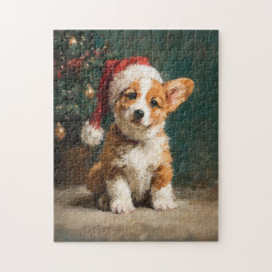 Welsh Corgi Welpen-Weihnachtsbild