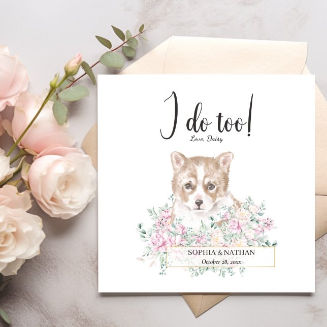 Welsh Corgi Welppy Dog Wedding Cocktail Napkins Serviette (Von Creator hochgeladen)