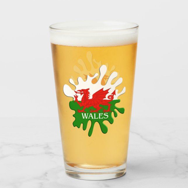 Welsh Cymru Flag Glas (Vorne (Gefüllt))