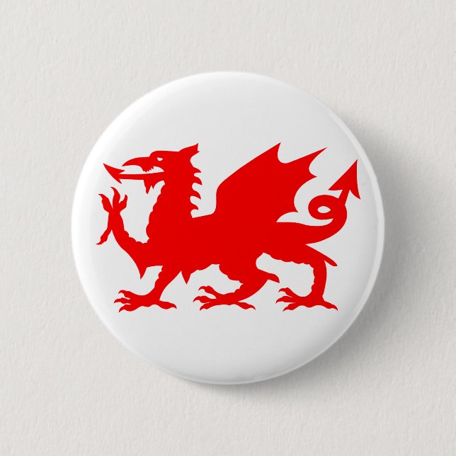 Welsh Dragon Flag, Wales Dragon Flag, England Button (Vorderseite)