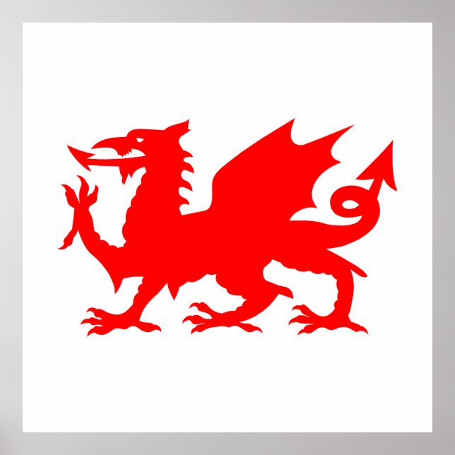 Welsh Dragon Flag, Wales Dragon Flag, England Poster (Vorne)