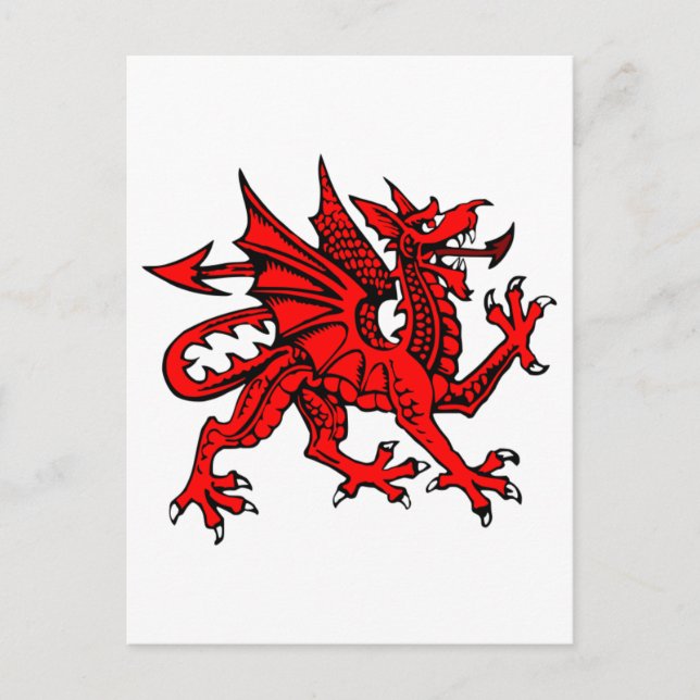 Welsh Dragon Postkarte (Vorderseite)