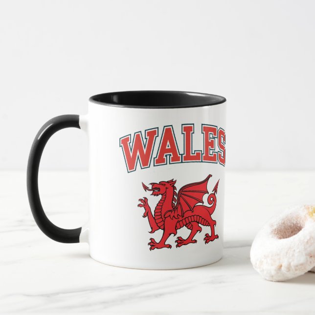 Welsh Dragon Tasse (Mit Donut)