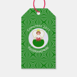Welsh Flag Christmas Angel Personalisiert Geschenkanhänger