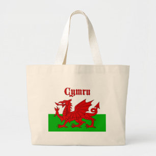 Welsh Flag Cymru Jumbo Stoffbeutel