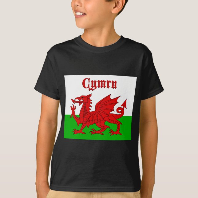 Welsh Flag Cymru T-Shirt (Vorderseite)