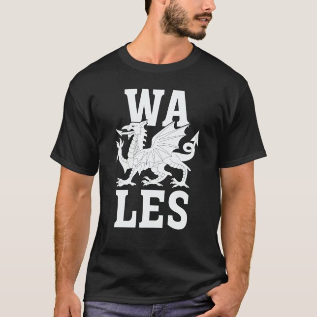 Welsh Flag Home Country Pride Wales T-Shirt (Vorderseite)