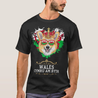 Welsh Flag Idee für Kinder & Walisische Tiere mit T-Shirt