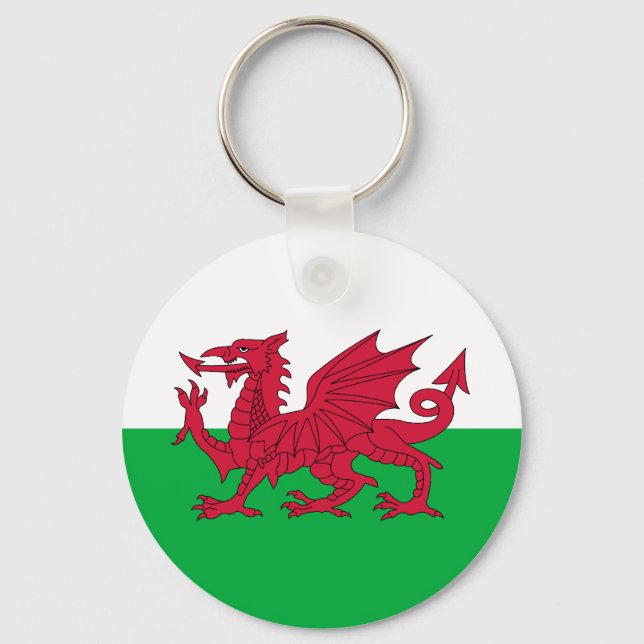 Welsh Flag Key Chain Schlüsselanhänger (Vorderseite)