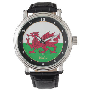 Welsh Flag, Wales trendy fashion /design watch Armbanduhr