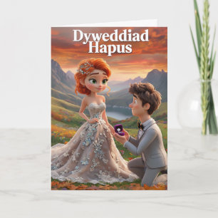 Welsh Happy Verlobung Card Karte