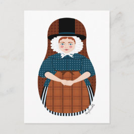 Welsh Matryoshka Postcard Postkarte