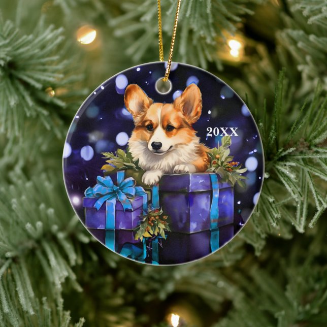 Welsh Pembroke Corgi Dog ornement de Noël (Arbre)