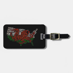 Welsh Place Names im US-Gepäcktag Gepäckanhänger