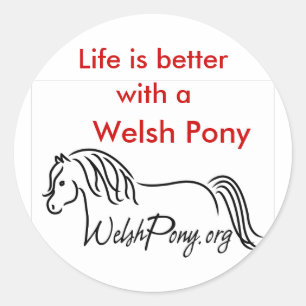 Welsh Pony & Cob Society Runder Aufkleber