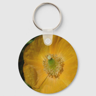 Welsh Poppy Macro Schlüsselanhänger