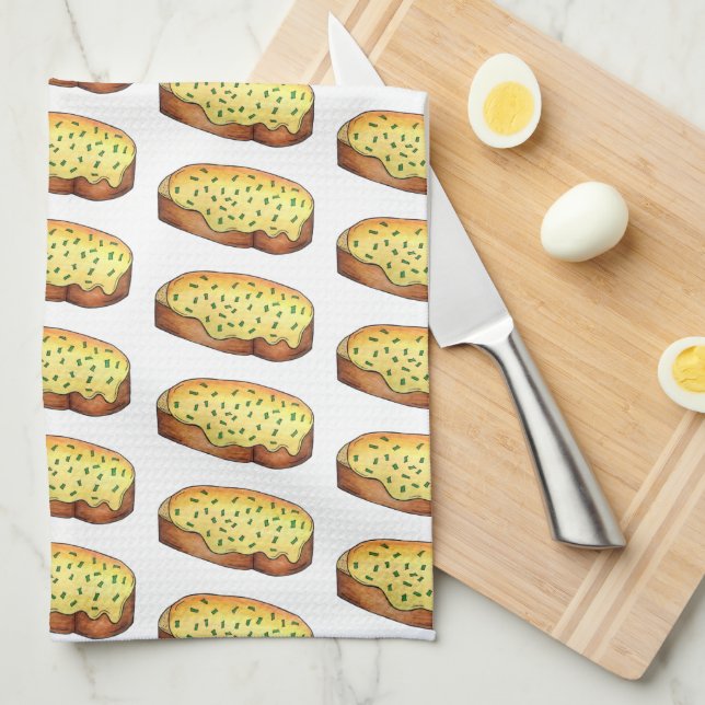 Welsh Rarebit Savory Cheese Toast British Food UK Geschirrtuch (Viertel Falte)