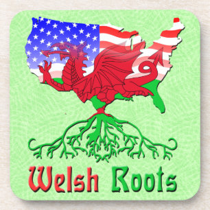 Welsh Roots, American Map Cork Dessous de verre