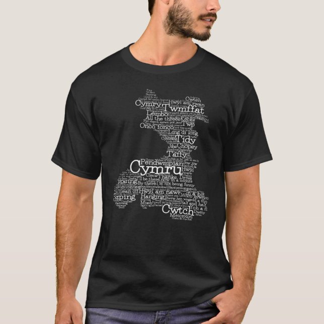 Welsh Slang Word Art Map T - Shirts (Vorderseite)