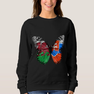 Welsh Slowakische Flag Butterfly Sweatshirt